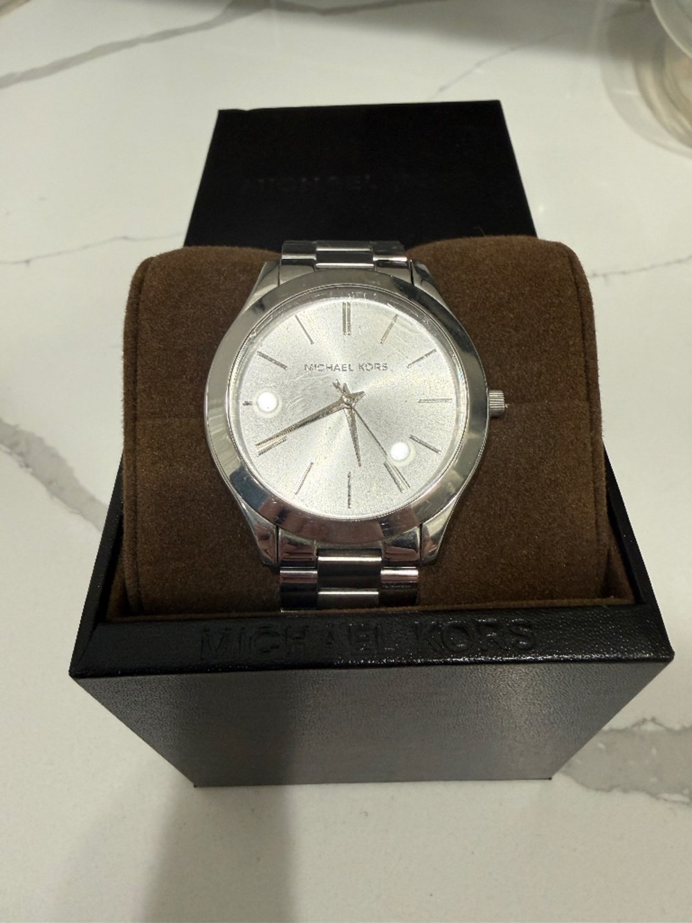 Michael Kors Silver Tone Stainless Steel Watch MK-3178 – With Original Box